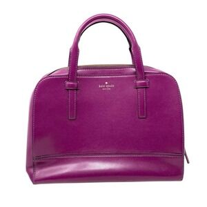 Kate Spade New York Womens Plum Purple Handbag Large Purse Fashion Designer